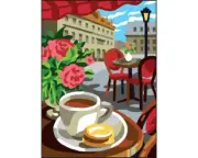 "Cafe" Printed Needlepoint Tapestry Canvas 6321