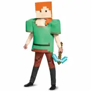 Alex Deluxe Minecraft Video Game Player Miner Builder Hunter Girls Costume