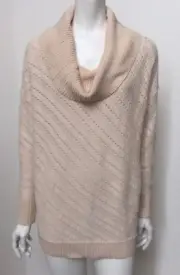 White House Black Market Wool Blend Long Sleeve Open Weave Pullover Sweater SZ M