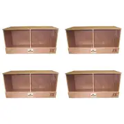 Rugged Range Products Duplex Chicken Coop Nesting Box for 2 to 4 Hens (4 Pack)