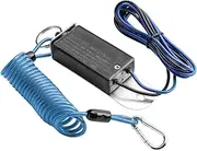 Rnigs Trailer Breakaway Switch, 6ft Breakaway Coiled Cable with Electric Brake or RV Towing Trailer（Blue）