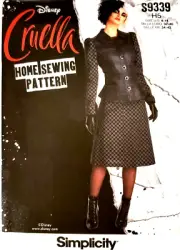 Simplicity 9339 Disney Cruella Costume Sewing Pattern Misses Sizes 6-14 NEW!