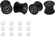 Total Gym Replacement Set of 4 Wheels/Rollers for Models DLX, DLX II, DLX III, Adv DLX, Pilates, Pilates Pro 2500, 3000, 4000，570, 2000 （Black）