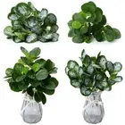 Silk Artificial Plant Leaves Green Fake Plants Courtyard Ornament