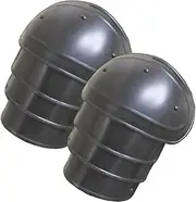Blackened Adam Spaulders Medieval Pauldrons Shoulder Armor, Black, Medium