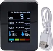 CO2 Carbon Dioxide Detector, Carbon Dioxide Detector,LCD TVOC HCHO Temperature Humidity Air Quality Monitor Meter for Grow Tents, Wine Cellars, Homes