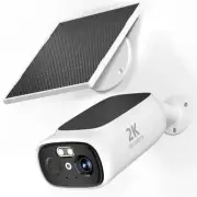 2.4G/5G WiFi Cameras for Home Security, 2K Solar Camera Outdoor 1 White