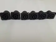 6X Neutrik NL4MP 4 Pole Speakon Connector Chassis Panel Mount Speaker Terminal