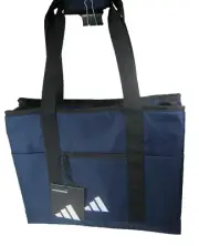 Adidas 30 Can Tote Cooler Bag Collegiate Navy Black Insulated Top Zip New