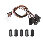 Magnetic Reed Switch, 5 Pack NO NC Ring Alarm Contact Sensor Switch, Brown