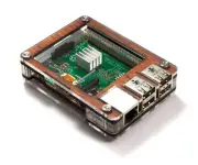 C4Labs Zebra Wood Case (with power cord) - for Raspberry Pi 3B+, 3B, and 2B
