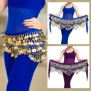 Belly Dance Hip Scarf with Coin Waist Chain Belt Handmade Sequin Waist Egyptian