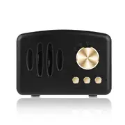 Retro Vintage Mini Bluetooth Speaker Black