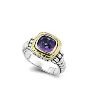 Samuel B. 18K & Silver 2.00 ct. tw. Amethyst Hammered Ring