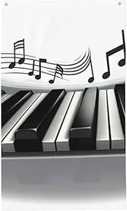 Welcome Garden Flag 3x5 Ft Double Sided Piano Music Symbol Garden Flags for Outside House Flag Decorative Yard Flags Outdoor Flags, Holiday Garden Flags for All Seasons