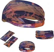 FJWSLCH Beauty Grand Canyon Headbands for Women Men Non Slip Workout Sweatbands Adjustable Sports Hair Bands Elastic Head Bands Moisture Wicking Hairband for Running, Cycling, Yoga, Spa