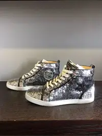 在飛比找Yahoo!奇摩拍賣優惠-CHRISTIAN  LOUBOUTIN 紅底鞋 高筒 亮片