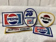 5 Original Various Pespi Soft Drink Advertisement Embroidery Sew-On Patches