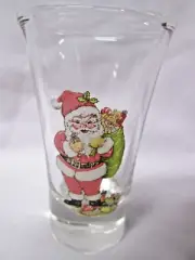 Santa Claus "Christmas " On A Cordial Shot Glass 2.25 OZ