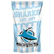 NRL Wall Flag Cape - Cronulla Sharks - 150cm x 90cm - Steel Eyelets