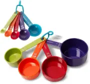 Color 9-Piece Plastic Measuring Cups and Spoons Set