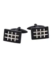 [Cudworth] Ion Steel Cufflinks in Plated Black