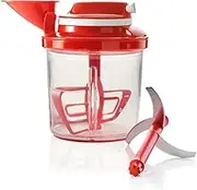 NewTupperware SuperSonic Power Chef Chopper in Clear and Red