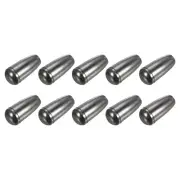 10Pcs 0.35"x0.71" Bell End Stopper Conical Bell Cord Rope Locks Fastener Black