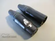 Neutrik NC3MXX-B & NC3FXX-B gold-plated XLR plug set – Male XLR to Female XLR