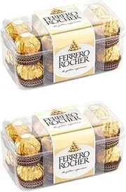 Ferrero Rocher Chocolate - 16 Pcs, 200 gm (2 x Ferrero 16 Pcs, 200g)