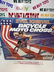 Vintage 1975 Coleco Evel Knievel Bicycle Moto Cross Factory Sealed Scarce