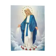Mary of the Immaculate Conception Velveteen Plush Catholic Blanket