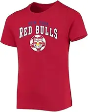 Outerstuff New York Red Bulls Juniors Girls Size 4-16 Team Wordmark Logo T-Shirt