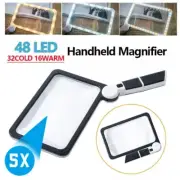 Reading Magnifier Handheld Magnifying Glass Large Illuminated Magnifier Folding