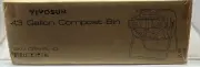 Vivosun Outdoor Tumbling Composter Dual Rotating Batch Compost Bin 43 Gallon