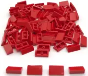 Lego 100 New Red Slope 30 1 x 2 x 2/3 Sloped Pieces