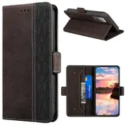 Closure Case with Flip Wallet Stand Function Cover for Samsung Galaxy S20 Fe - Brown