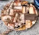 Petrified Stone Coffee Table Top, Round Center Table Top, Handmade Furniture
