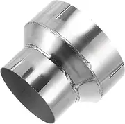 X AUTOHAUX 3.5"OD to 5"OD Mandrel Exhaust Bend Elbow Concentric Reducer T304 Stainless Steel Pipe Adapter 4 Inch Length Silver Tone