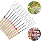 Telescoping Handle Roasting Sticks Barbecue Brazing Fork Telescoping BBQ Forks