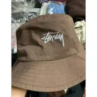 在飛比找蝦皮購物優惠-Stussy 咖啡色漁夫帽 全新