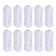 Inline Cord Switch AC 250V 2A Rocker Control Switch 2.4x 0.8 Inch/White/10 Pcs