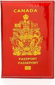 [CHUAN boutique] PU Leather Passport Cover Laser Mirror Canadian Passport Holder Fashion Fantasy Gold-Stamped Leather Passport Book