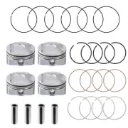 4PCS PISTON & RINGS KIT FITS HYUNDAI KIA ACCENT RIO 1.6L DOHC 2012-2016 (for: Hyundai)
