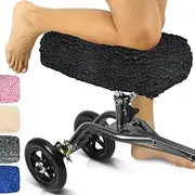 Vive Knee Walker Pad Cover - Plush Synthetic Faux Sheepskin Scooter Cushion - Accessory for Knee Roller - Leg Cart Improves Comfort During Injury - Padded, Washable Protector Pillow for Kids, Adults