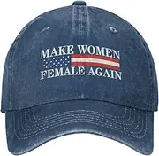 [Gorwencchi] Make Women Female Again Hat Women Baseball Hats Vintage Cap