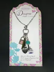 NEW JILZARAH Clay Beads DAUGHTER Pendant Necklace KEY LOCK HEART LOVE CHARM