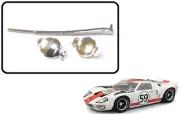 Scalextric W8861 Chrome Fuel Caps & Wiper For 1966 Ford GT40 Le Mans NEW