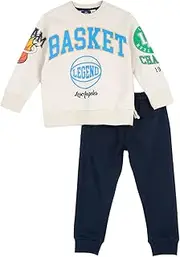 [Chicco] Complete suit for girls and boys, sweatshirt and trousers, made of soft unlined cotton, ideal for spring and autumn, designed in Italy, children's clothing, Beige, 2 Years