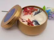 Manifestation Candle- Santal Coconut With Crystals & Herbs (100% Soy Wax)